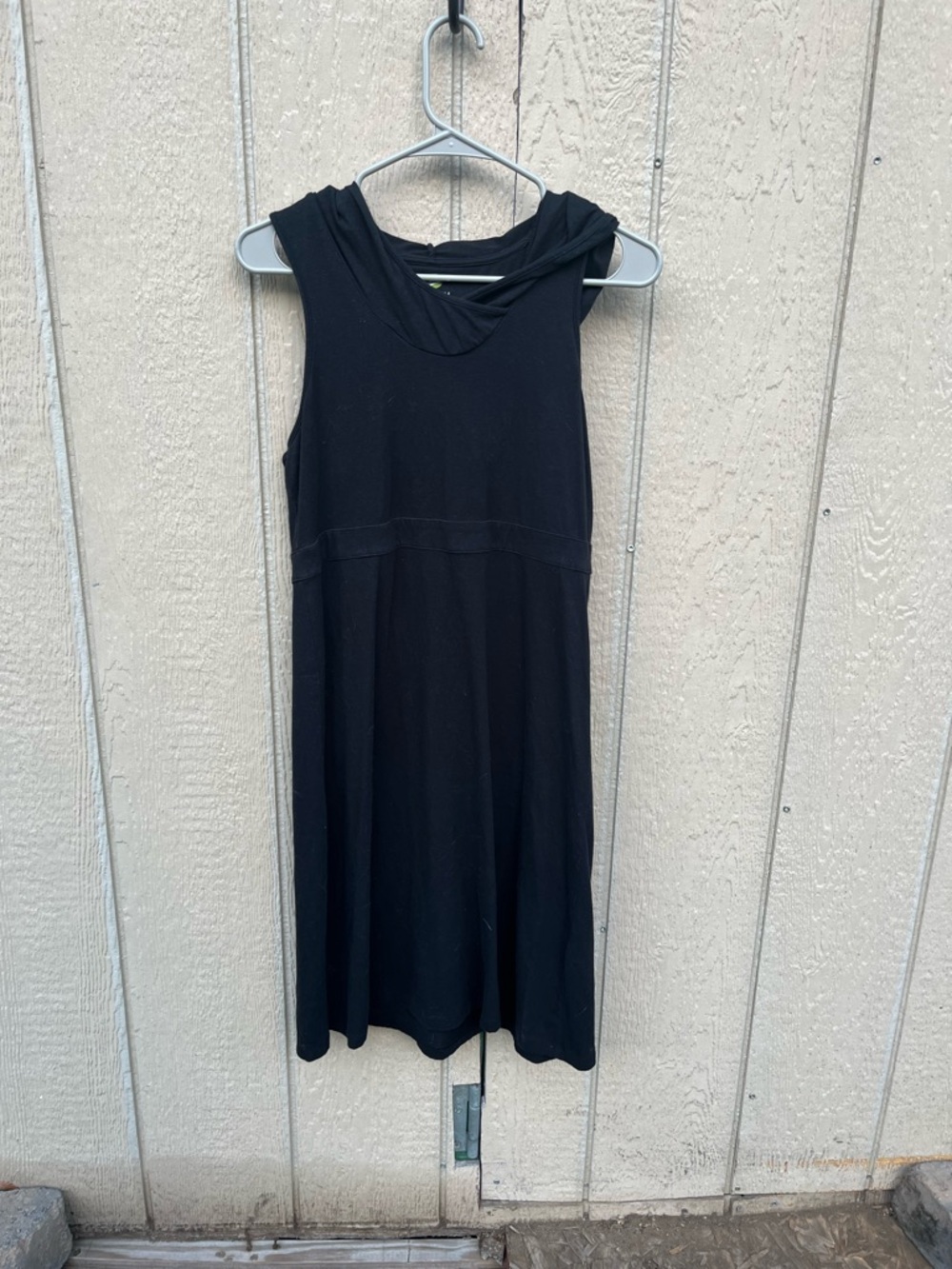 Dakini Hooded‎ Black Sleeveless Dress Stretch Size Medium